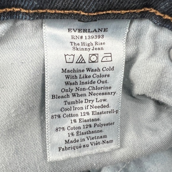 Everlane The High Rise Skinny Jeans Size 28 Regular Women’s - Picture 5 of 5